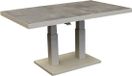 AVH-Collectie Pacific lounge-diningtafel 140x85xH49-72 cm aluminium latte ceramic