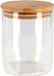 Gerimport Voorraadpot - 12x - borosilicaatglas met bamboe deksel - 600 ml - 10x13 cm