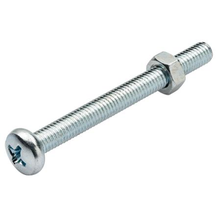 Homefix Metaalschroef Vz Ck PH2 + Moer M5X30 | 12 stuks