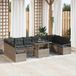 Maison Exclusive - Ensemble de jardin 11 pièces, salon gris en polyrotin