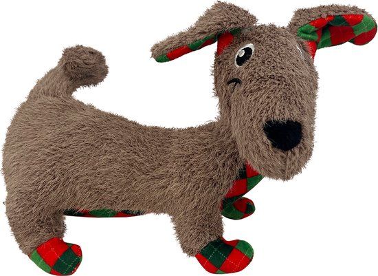 KONG Holiday Pupsqueaks Tucker Hond Kauwspeelgoed 23x19x8,5 cm