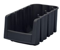 Akro-Mils 30796 Stapelbare opbergdozen van kunststof, 22,4 cm lengte x 16,5 cm breedte x 12,7 cm hoogte, 10 stuks, zwart