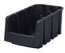 Akro-Mils 30796 Stapelbare opbergdozen van kunststof, 22,4 cm lengte x 16,5 cm breedte x 12,7 cm hoogte, 10 stuks, zwart