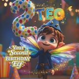 TEO, YOUR SECOND BIRTHDAY ELF: A Personalized Second Birthday Story and Memory Keepsake for Boys and Girls