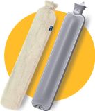 Pasper Extra Lange Kruik 75 cm met Hoes - 3.5 Liter Warmwaterkruik - Beige