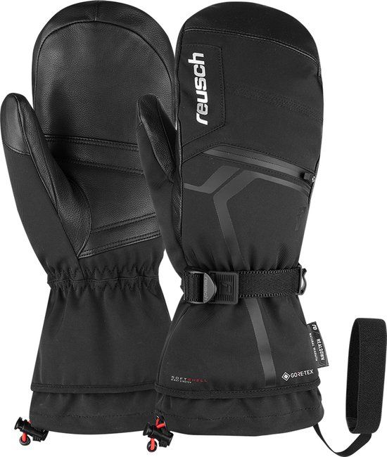 Reusch Down Spirit GORE-TEX Mitten - Unisex - Zwart/Zilver - Maat 10