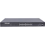Intellinet 561341 16-poorts Gigabit Ethernet PoE+ Web-Managed Switch met 2 SFP-poorten