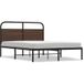 Maison Exclusive Lit simple exclusif - Structure de lit sans matelas, dimensions 120x200 cm, finition imitation chêne, couleur marron
