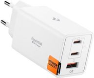 Spigen Essential EE673EU 67W GaN Chargeur rapide USB-A/USB-C avec Power Delivery Blanc