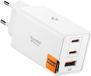 Spigen Essential EE673EU 67W GaN Chargeur rapide USB-A/USB-C avec Power Delivery Blanc