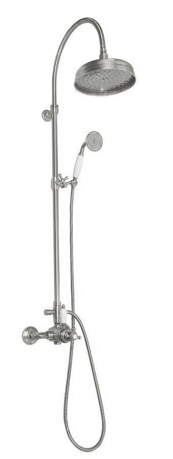 Reitano Rubinetteria ANTEA Douche combiset met thermostatische mengkraan, geborsteld nikkel - 8590913861741