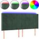 Tête de lit LED vert foncé 183x16x118/128 cm velours