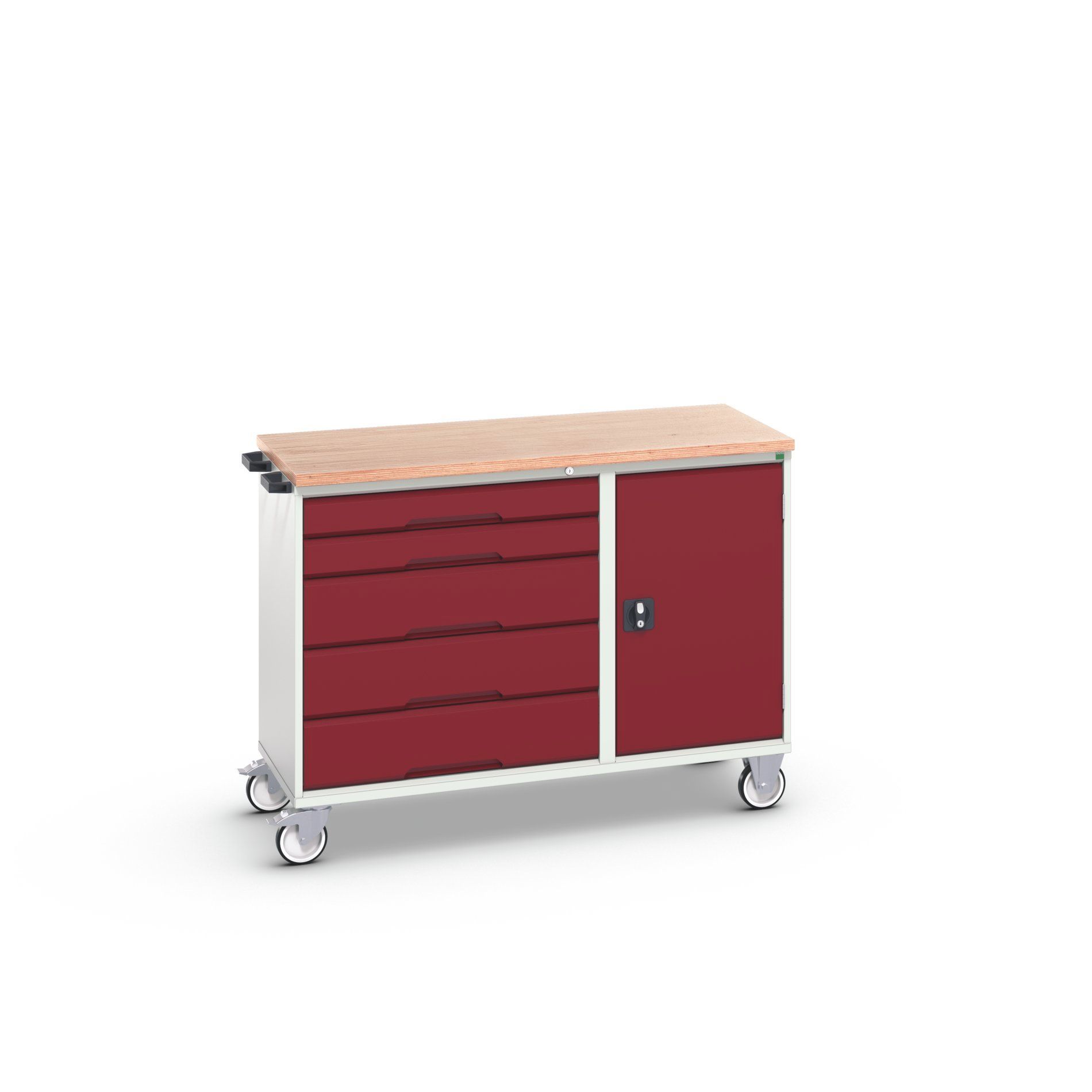 Bott Verso Montagewagen | 5 Lades | 1 Deur | Multiplex Blad | RAL 3004