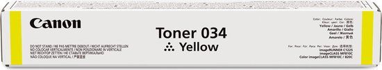 Canon 034 Yellow Toner Cartridge - 12000 Pages - Compatible with IR C 1225 / MF 810 / MF 820