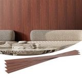 VEVOR akoestische panelen set van 8, akoestische panelen, 2450 x 166 mm, WPC houten accentwandpanelen voor moderne binnenmuren, wandpanelen met houtlook voor een stijlvolle inrichting en geluidsreductie, zwarte walnoot
