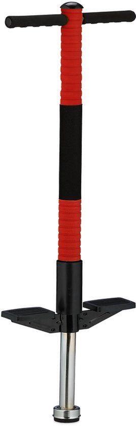 Merkloos Relaxdays Pogo Stick - Kinderen - Max. 35 kg - RVS - Antislip - Rood