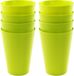 Hega Hogar limonade drinkbekers - 16x stuks - 430 ml - kunststof - groen - voor kinderen - servies - camping