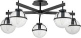 Hinkley Hollis LED Plafondlamp Zwart | 5x E14 | IP44 | Dimbaar