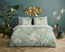 Descanso Dekbedovertrek Bloemen Lits Jumeaux 240x200/220 cm Groen Katoen Satijn