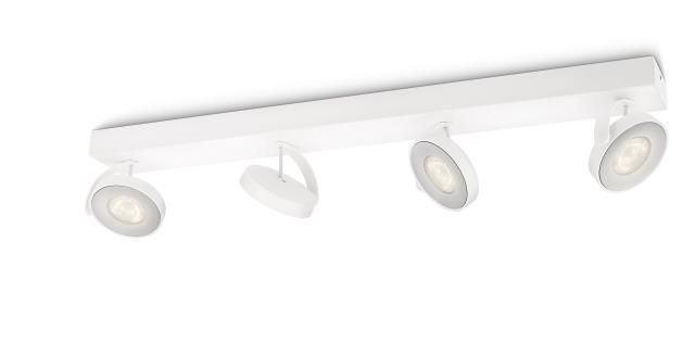Philips WarmGlow LED Clockwork Plafond-/Wandspot - 4x - Wit - Dimbaar
