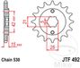 JT Sprockets JTF492.15 15T stalen voortandwiel