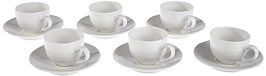 Tognana Victoria, set van 6 koffiekopjes met schoteltjes, porselein, wit