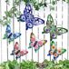 Solidchoice - Ensemble de 6 décorations murales en métal en forme de papillon, pour l'extérieur
