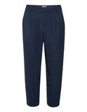 Kaffe Bandplooibroek 'KAMerle' donkerblauw