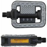 Falkx City fietspedalen - anti-slip - reflectoren - 9/16" - zwart kunststof