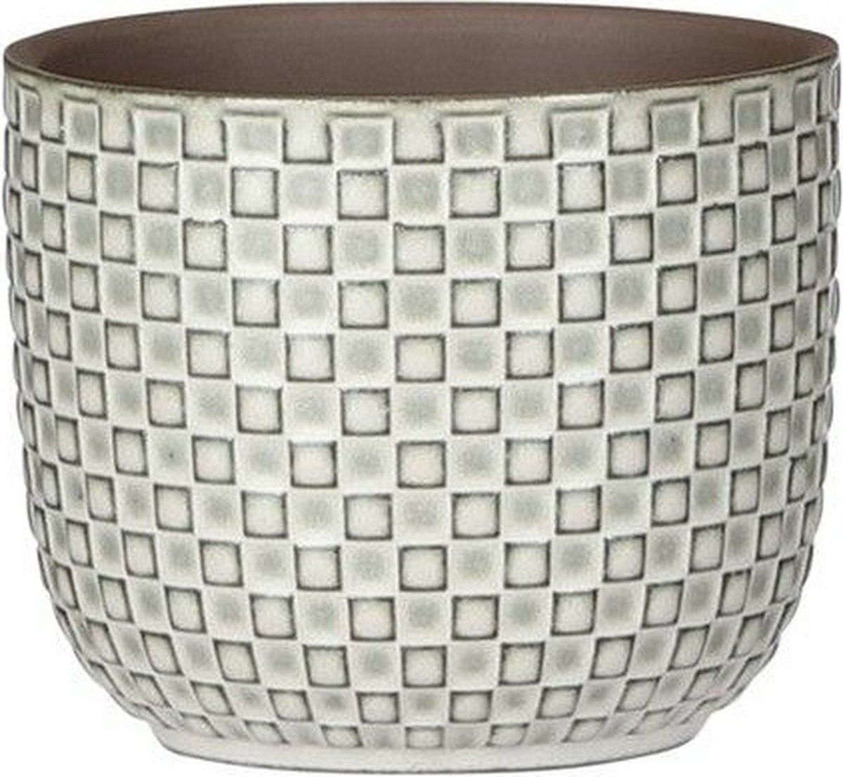 Mica Decorations - Plantenpot - Keramiek - D11/H9 cm - Wit