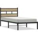 Maison Exclusive - Lit exclusif en métal, finition chêne Sonoma, sans matelas, dimensions 75x190 cm