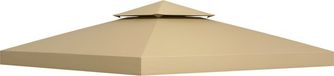 Outsunny Vervangingsdak Polyester 300x300 cm Beige