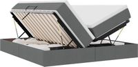vidaXL Opbergbed met matras, donkergrijs, 200 x 200 cm