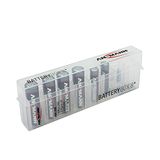 ANSMANN Premium accubox voor 4 Mignon AA of Micro AAA batterijen en batterijen – bewaardoos ter bescherming en transport, 8-delige accubox., 1 Stuk, transparant