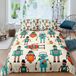 Housse de couette lit jumeau motif robot 3D