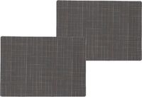 Wicotex 6x stuks stevige luxe Tafel placemats Liso grijs 30 x 43 cm