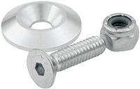 Allstar Prestaties ALL18632 1/4 \"x 1\" verzonken bout kit met 1\" OD ring, (Set van 10)