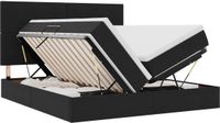 vidaXL LED opbergbed met matras Zwart 180 x 200 cm Fluweel