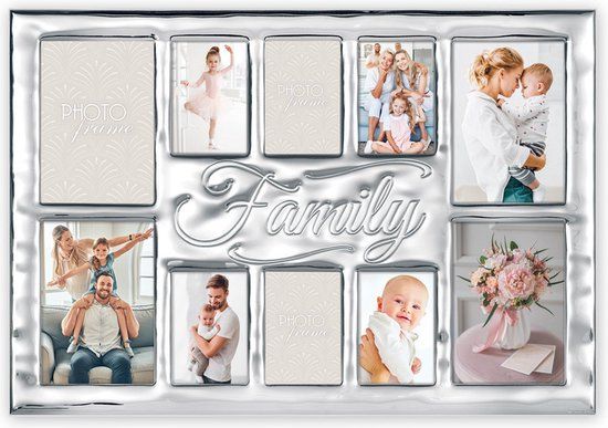 ZEP Legacy Multi Fotolijst - 10 Foto's - Zilver - Verzilverd - Rechthoek