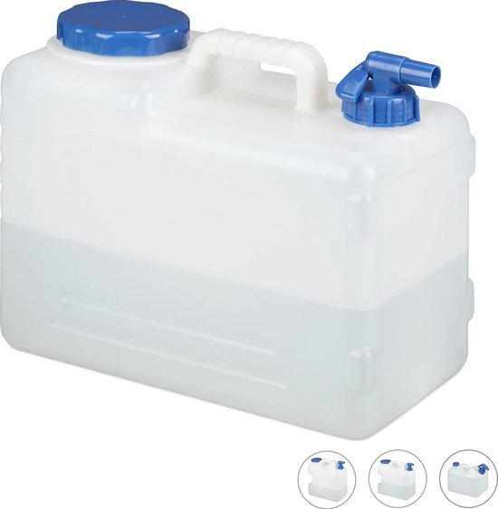 Relaxdays jerrycan met kraan - voor drinkwater - BPA-vrij - water-jerrycan met kraantje 15 Liter