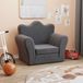 Maison Exclusive Canapé-lit enfant, anthracite, tissu peluche doux