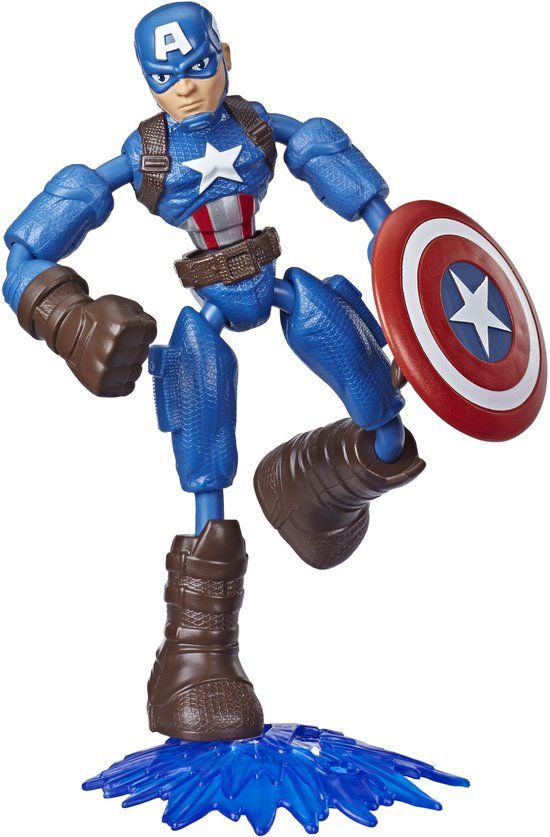 Spider-Man Marvel Avengers Bend and Flex Captain America Speelfiguur 15cm