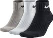 Nike Value Cotton Cushion Quarter Chaussettes de sport - Taille 34 - Unisexe - Noir/Blanc/Gris