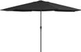 vidaXL Parasol met metalen paal 390 cm zwart
