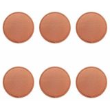 Horeca Brown onderzetters, 6 stuks, kleur leer, pvc, Ø 10 cm
