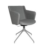 TOPSTAR Bezoekersstoel SFH 3D-zitscharnier en aluminium kruisvoet lichtgrijs