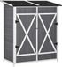 Outsunny Abri de jardin - 2 portes - Portes verrouillables - Gris
