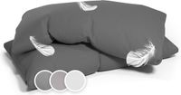 Sleepwise Zachte kussensloop 40 x 80 cm, 2-delige set, donkergrijs, microvezel, met ritssluiting