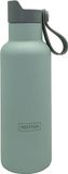 Nerthus FIH 1265 Dubbelwandige Sportfles 500 ml Click Drink Cap Kaki Roestvrij Staal