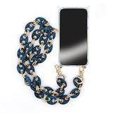 Transparante Xiaomi Redmi Note 12 4G Transparante beschermhoes met gehard glas, lanyard/koord ringen blauw en goud